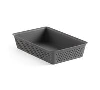 Tatay Caja Organizadora A5 Bohol | Cesta Almacenaje Plastico | Diseño Minimalista Funcional | Orden Hogar y Oficina | Plástico Reciclado Libre de BPA | 17x26x5,5 cm, Gris