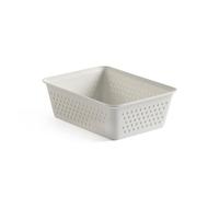 Tatay Caja Organizadora A6 Bohol | Cesta Almacenaje Plastico | Diseño Minimalista Funcional | Orden Hogar y Oficina | Plástico Reciclado Libre de BPA | 12,5x16,5x5,5 cm, Blanco