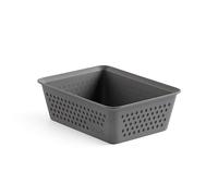 Tatay Caja Organizadora A6 Bohol | Cesta Almacenaje Plastico | Diseño Minimalista Funcional | Orden Hogar y Oficina | Plástico Reciclado Libre de BPA | 12,5x16,5x5,5 cm, Gris