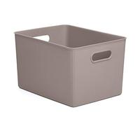 Tatay Cesta Almacenaje Plastico 22 L Baobab | Caja Organizadora | Asas Integradas | Diseño Compacto y Versátil | Plástico Libre de BPA | 29,4x38,5x23 cm, Taupe