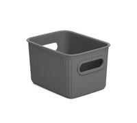 Plásticos Tatay SA Cesta de almacenaje Baobab 1,5 L Asas integradas Gris