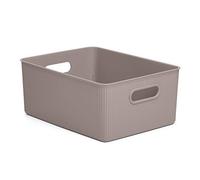 Tatay Caja Organizadora Baobab Diseño Compacto Asas Integradas | Caja Organizadora | Capacidad 15 L | Medidas 29,4x38,5x16 cm | Plástico Libre de BPA | Asas Integradas, Taupe