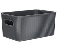 Tatay Caja Organizadora Baobab Diseño Compacto Asas Integradas | Caja Organizadora | Capacidad 5 L | Medidas 18,1x27,2x13 cm | Plástico Libre de BPA | Diseño Compacto | Asas Integradas, Gris