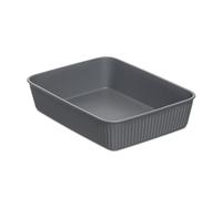 Tatay Caja Organizadora A5 Baobab | Cesta Almacenaje Plastico | Diseño Elegante Funcional | Orden Hogar y Oficina | Plástico Reciclado Libre de BPA | 17,7x24x5,6 cm, Gris