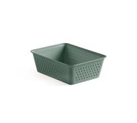Tatay Caja Organizadora A6 Bohol | Cesta Almacenaje Plastico | Diseño Minimalista Funcional | Orden Hogar y Oficina | Plástico Reciclado Libre de BPA | 12,5x16,5x5,5 cm, Verde