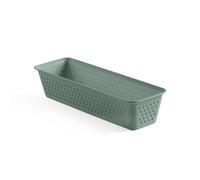 Tatay Caja Organizadora Bohol Libre de BPA Diseño Minimalista Funcional | Caja Organizadora | Medidas 8,5x26x5,5 cm | Plástico Reciclado | Orden Hogar y Oficina | Cesta Almacenaje Plástico, Verde