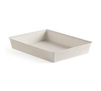 Tatay Caja Organizadora Bohol Plástico 100% Reciclado Orden Hogar y Oficina | Caja Organizadora | Medidas 26,5x35x5,5 cm | Sin BPA | Diseño Minimalista Funcional | Cesta Almacenaje Plástico, Ecohome