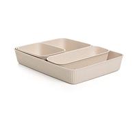 Tatay Cajas Organizadoras Baobab | Set de 4: A6 + A5 + A4 + Slim | Cestas Almacenaje Plastico | Diseño Elegante Funcional | Orden Hogar y Oficina | Plástico 100% Reciclado Libre de BPA, Ecohome