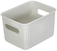 Tatay Cesta de almacenaje Baobab 1,5 L – Asas integradas, plástico reciclado libre de BPA – Blanco