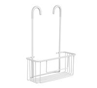 Tatay Cesta de ducha colgante aluminio – Drenaje eficiente, soporta 8 kg – Blanco Ártico