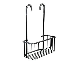 Tatay Cesta de Ducha 28x12,8x38,5 cm Instalación sin Taladro Diseño Moderno | Cesta Ducha | Aluminio Anticorrosión | Resiste Humedad | Fácil Instalación | Soporta 8 kg | Colgador Ducha Aluminio, Negro