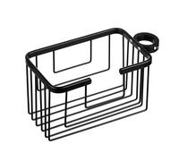 Tatay Colgador Ducha Barra Aluminio | Resiste Humedad y Corrosión | Soporta 3 kg | Fácil Montaje Sin Taladro | Diseño Moderno | Cesta Ducha Colgar con Drenaje Eficiente | 12,5 x 11,5 x 24 cm - Negro