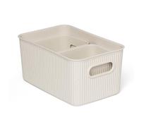 Tatay Cestas Almacenaje Plastico Baobab | Set de 3 Cajas Organizadoras | Asas Integradas | Diseño Compacto y Versátil | Plástico Reciclado Libre de BPA | 18,7x27,8x13,3 cm, Ecohome