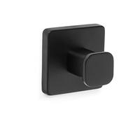 TATAY Colgador Baño Nero 6x4,6x6 cm Fijación con Tornillos Sistema Glu Fix