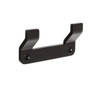 Tatay Colgador Doble de la Colección Onyx, en Aluminio anodizado Negro Mate. Doble Sistema de fijación, Tornillos y Sistema Glue & Fix, sin taladrar, Cranberry