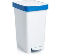 Tatay Cubo de pedal Smart – 25L, pedal retráctil, polipropileno, libre de BPA – Azul Reciclaje