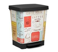 Tatay Cubo de basura Cubik Deco 21L con pedal, interior/exterior, libre de BPA – Vintage