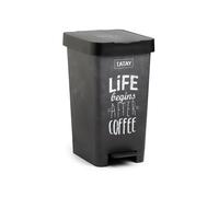 Tatay Cubo de Basura con Pedal Smart 25 L 26x36x47 cm Color Ardósia - Papelera para Cocina y Baño, Apertura Higiénica, Diseño Moderno y Resistente