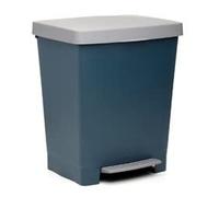 Tatay Cubo de basura Cubik 21L con pedal, acabado mate y libre de BPA – Azul