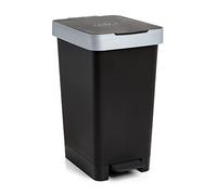 Tatay Cubo de Basura Smart 26x36x47 cm Uso Interior y Exterior | Cubo Basura | Capacidad 25 L | Apertura con Pedal | Sin BPA | Diseño Compacto | Compatible con Bolsas de 30L, Negro