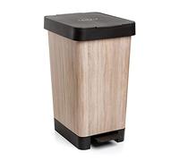 Tatay Cubo de Basura Smart Deco Apertura con Pedal Diseño Compacto | Cubo Basura | Capacidad 25 L | Medidas 26x36x47 cm | Sin BPA | Diseño Compacto | Apto Bolsas de 30L | Uso Interior y Exterior