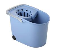 Tatay Cubo de Fregona con Ruedas, de PP, Libre de BPA, Escurridor por Presión, con Asas. Fabricado en España. Color Azul