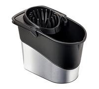Tatay Cubo de Fregona Spider, de PP, Libre de BPA, Escurridor por Presión, Sin Salpicaduras, Fabricado en España, Color Gris Acero