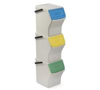 Tatay Cubos de Basura Set de 3 35x27x36 cm Diseño Apilable Diseño Modular