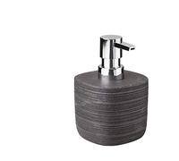 TATAY Dosificador Colección Sobremesa Bambu – Poliresina, Gris oscuro, 8,9 x 8,9 x 12,9