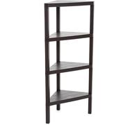 Tatay Estanteria Baño Rinconera 4 Alturas | Resistente a Humedad | Incluye Fijación con Tornillos y Compatible Sistema Quick Fix | Ideal Interior y Exterior | Peso hasta 32kg - Modelo Lombok - Marron