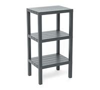 Tatay Estantería de baño Lombok – 3 alturas, resistente a la humedad, hasta 30 kg, Quick Fix, gris