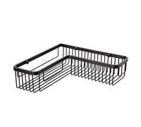 TATAY Estanteria Ducha Esquina Rectangular Aluminio | Incluye Tornillos | Compatible Sistema Sin Taladro (Quick Fix) | Resistencia Humedad | Fácil Drenaje | 30 x 8,5 x 30 cm - Modelo Aluminium - Negro
