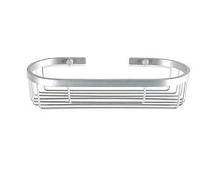 Tatay Estantería de Ducha Ice Aluminio Anticorrosión con Tornillos | Estantería Ducha | Medidas 12x6,5x29 cm | Quick Fix | Sin Taladro | Drenaje Eficiente | Aluminio Ovalado | Diseño Moderno