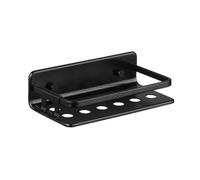 Tatay Estanteria Ducha Sin Taladro Rectangular Aluminio | Incluye Tornillos y Sistema Fijación Quick Fix | Resistencia Humedad | Moderno | Fácil Drenaje | 10 x 5,5 x 20 cm - Modelo Serenity - Negro