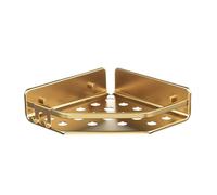Tatay Estanteria Ducha Sin Taladro Esquina Aluminio | Incluye Tornillos y Sistema Fijación Quick Fix | Resistencia Humedad | Moderno | Fácil Drenaje | 20 x 5,5 x 20 cm - Modelo Serenity - Oro