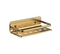 Tatay Estanteria Ducha Sin Taladro Rectangular Aluminio | Incluye Tornillos y Sistema Fijación Quick Fix | Resistencia Humedad | Moderno | Fácil Drenaje | 10 x 5,5 x 20 cm - Modelo Serenity - Oro