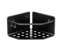 Tatay Estantería de Ducha Serenity con Tornillos Quick Fix Diseño Rinconero | Estantería Ducha | Medidas 20x12x20 cm | Aluminio Anticorrosión | Resiste Humedad | Sin Taladro | Drenaje Eficiente, Negro