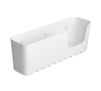 Tatay Estantería de Ducha Standard Polipropileno Resistente con Ventosas | Estantería Ducha | Medidas 30x8,5x11 cm | Fijación con Ventosas | Sin Taladro | Formato Rectangular | Soporta 2,5 kg, Blanco
