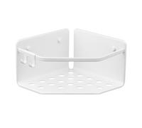 TATAY Estanteria Ducha Sin Taladro Esquina Aluminio | Incluye Tornillos y Sistema Fijación Quick Fix | Resistencia Humedad | Moderno | Fácil Drenaje | 20 x 12 x 20 cm - Modelo Serenity - Blanco Ártico