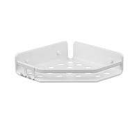 TATAY Estanteria Ducha Sin Taladro Esquina Aluminio | Incluye Tornillos y Sistema Fijación Quick Fix | Resistencia Humedad | Moderno | Fácil Drenaje | 20 x 5,5 x 20cm - Modelo Serenity - Blanco Ártico