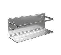 Tatay Estanteria Ducha Sin Taladro Rectangular Aluminio | Incluye Tornillos y Sistema Fijación Quick Fix | Resistencia Humedad | Moderno | Fácil Drenaje | 12 x 10 x 30 cm - Modelo Serenity - Plateado