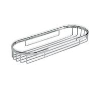 Tatay Estanteria para Ducha Ovalado Latón | Incluye Tornillos | Soporta 5 kg | Compatible Sistema Sin Taladro (Quick Fix) | Resistencia Humedad | Moderno | Fácil Drenaje | 11 x 4 x 30cm - Modelo Krom