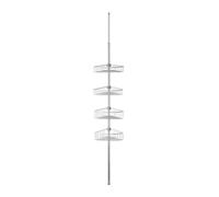 Tatay Estanteria Telescopica Baño 4 Cestillos | Aluminio Resiste Humedad y Corrosión | Sistema Fijación a Presión | Soporta 40kg | Estantería Telescópica Ducha Ajustable - 35,5 x 21,5 x 27 cm - Metal