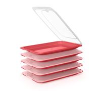 TATAY Fresh 24 - Lote de 5 Recipientes Porta Embutidos y Alimentos. Burdeos