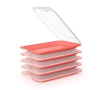 TATAY Fresh 24 - Lote de 5 Recipientes Porta Embutidos y Alimentos. Coral