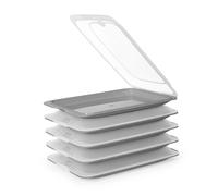 TATAY Fresh 24 - Lote de 5 Recipientes Porta Embutidos y Alimentos. Gris