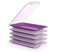 Tatay Fresh - Lote de 5 Recipientes Porta Embutidos y Alimentos. Color Berenjena