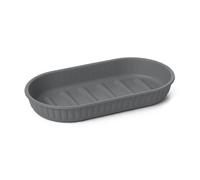 Tatay Jabonera de baño Baobab plástico libre de BPA, gris antracita, 15 x 8,2 x 2,1 cm