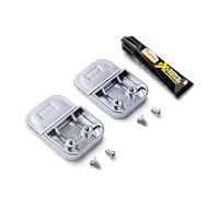 TATAY Kit de Fijación Flat Pegamento Universal en Plástico y un Tubo | Kit Fijación | Sin Taladro | Glue & Fix | Compuesto de 2 Soportes | En Plástico y un Tubo | De Pegamento de Alta Resistencia