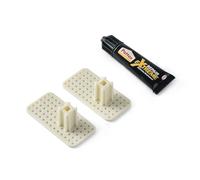 TATAY Kit de fijación con pegamento Glue&Fix, incluye el pegamento universal Repair Extreme Pattex (1 tubo 20 gr y 2 piezas para colgar los accesorios de baño Slim)
